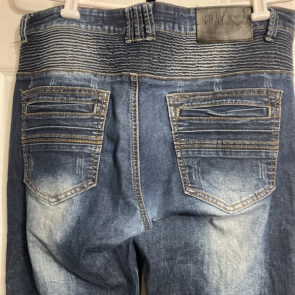 XRAY Jeans Men 34 x 30 Distressed Stacked Stretch Ribbed denim pants - Picture 8 of 14